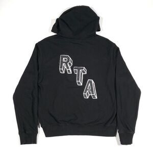 RTA Dion Collegiate Broken Dreams Hoodie Sweater Black sz Small S Oversized B4